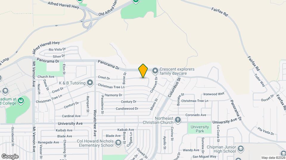 3705 Crest Dr Map and Location Details
