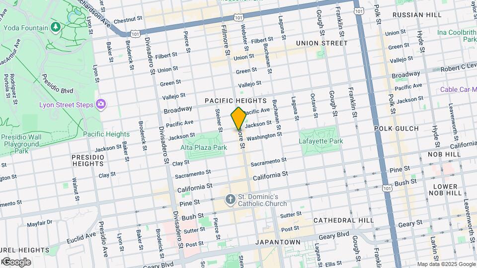 2425 Fillmore St Map and Location Details
