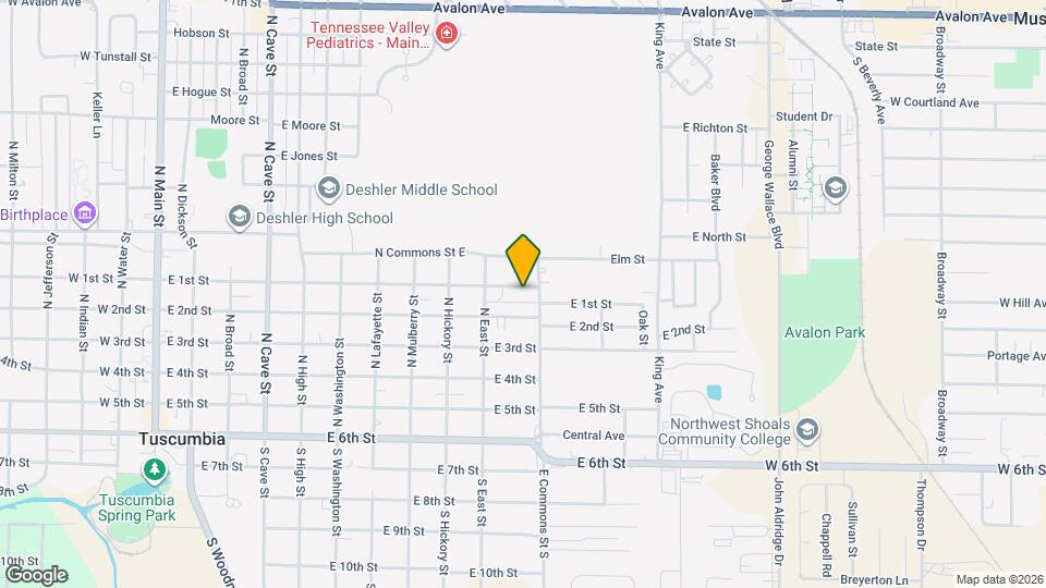 1014 E 1st St Map and Location Details