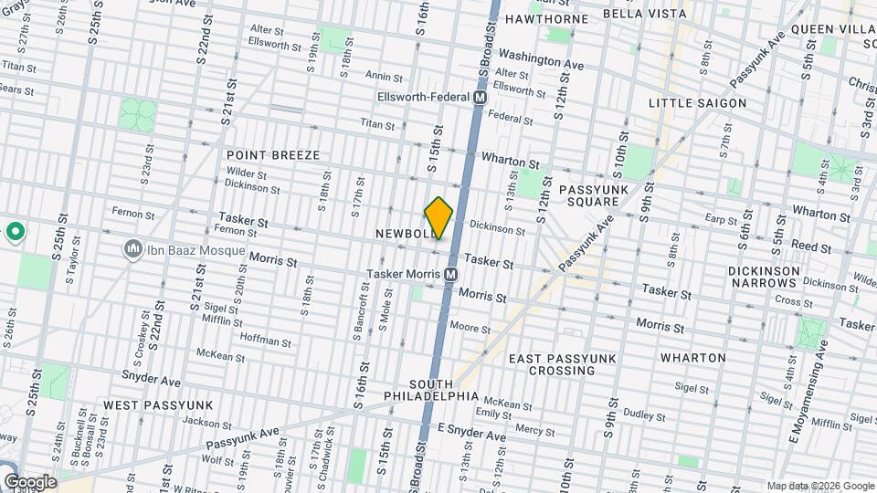 1419 Tasker St, Unit 3rf Floor Map and Location Details
