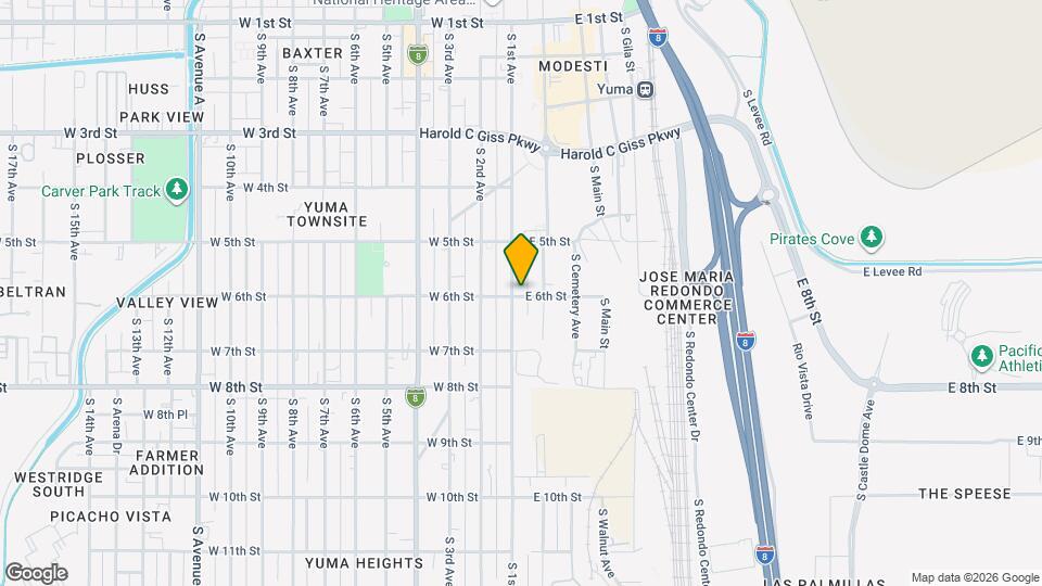 593 S 1st Ave Map and Location Details