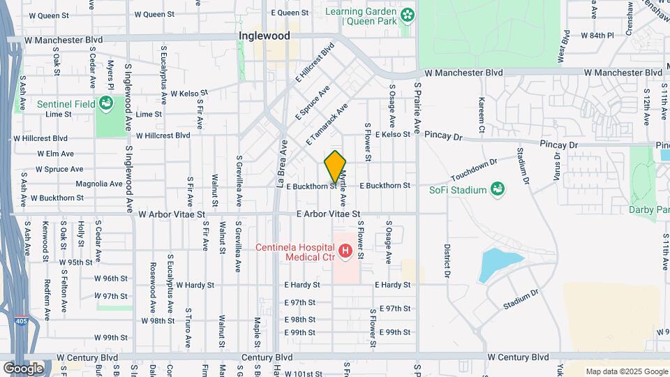 801 Myrtle Ave, Unit B Map and Location Details