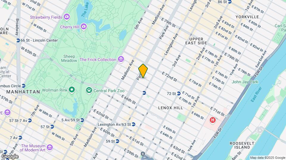 114 E 70th St Map and Location Details