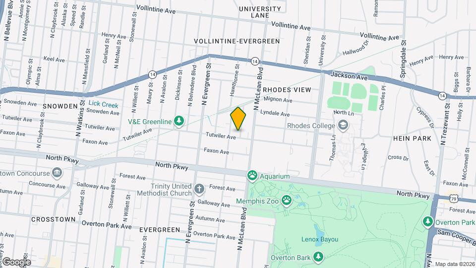 1808 Tutwiler Ave Map and Location Details