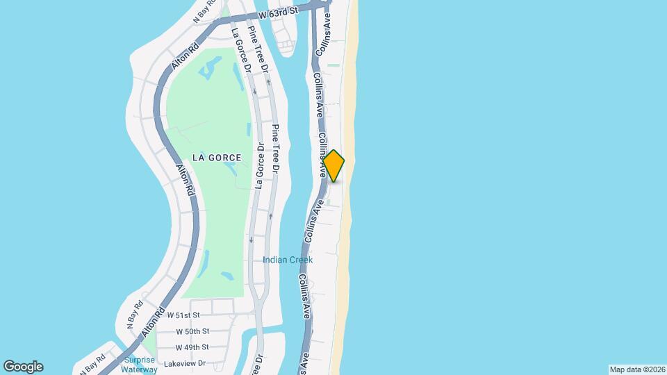 5445 Collins Ave, Unit 629 Mapa y Detalles de la Ubicación