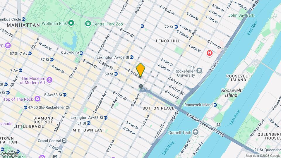 238 E 61st St Map and Location Details