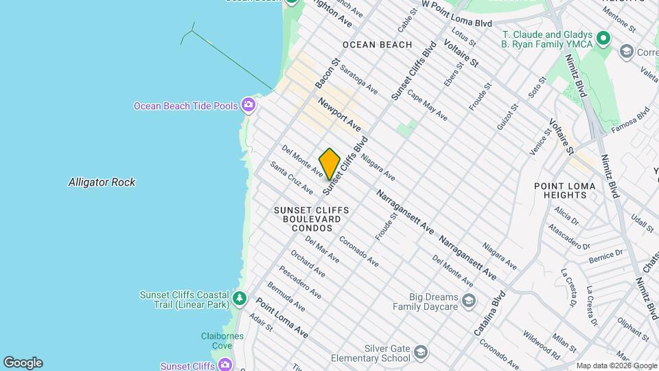 1740 Sunset Cliffs Blvd, Unit 1740 Sunset Cliffs Blvd Map and Location Details