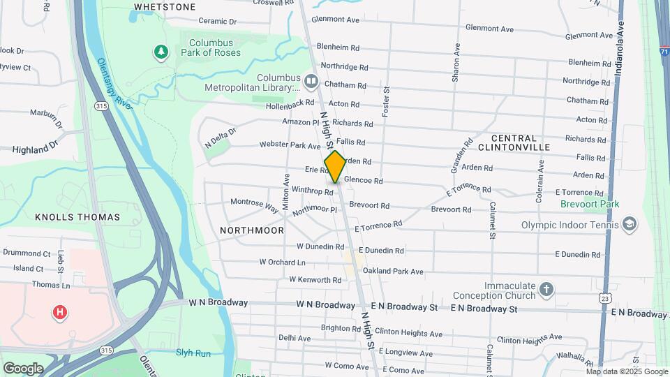 3677 N High St-Unit -A Map and Location Details