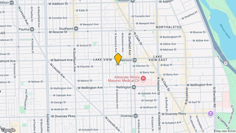 3129 N Seminary Ave, Unit second floor Map and Location Details