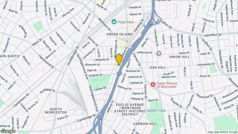 133 Millbury St Map and Location Details