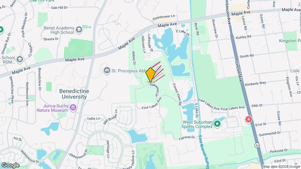 5821 Oakwood Dr, Unit F Map and Location Details