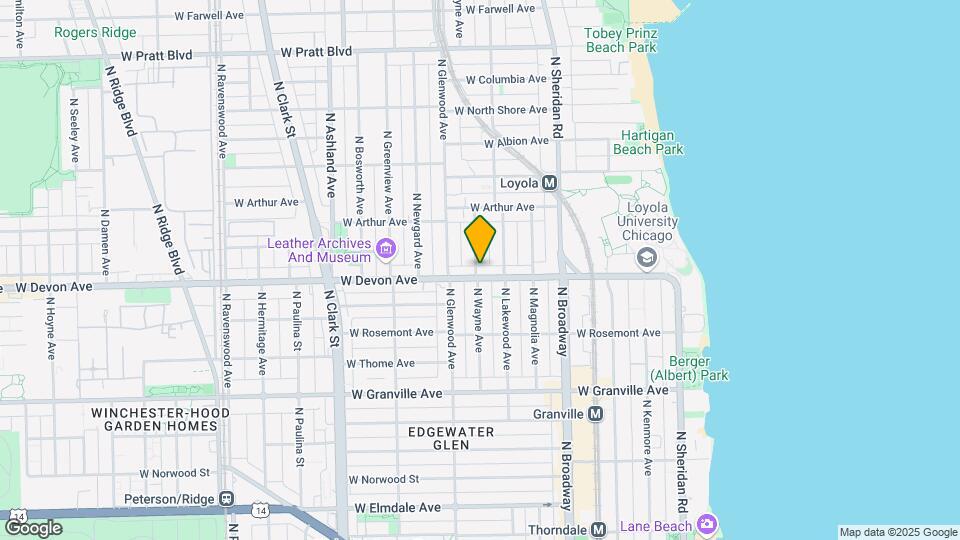 6405 N Wayne Ave Mapa y Detalles de la Ubicación