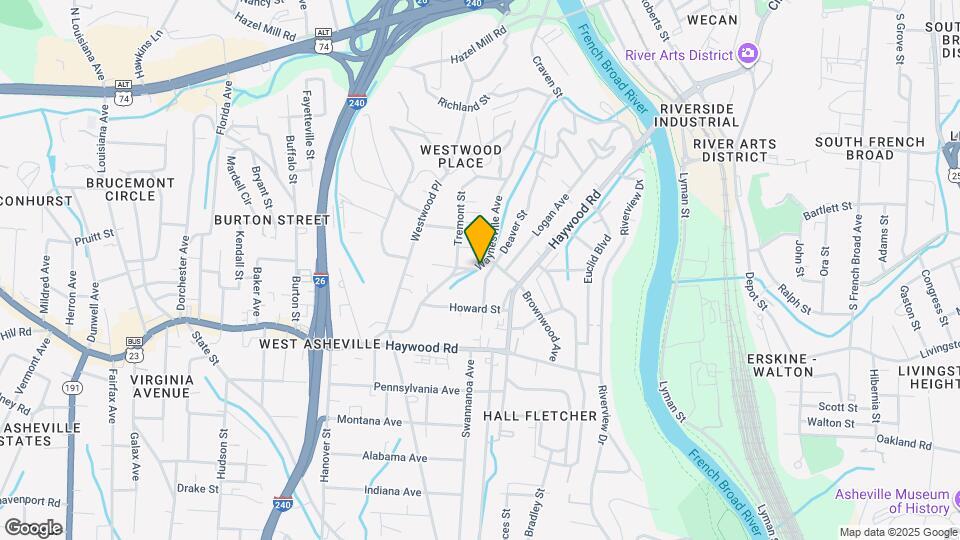 206 Waynesville Ave Map and Location Details