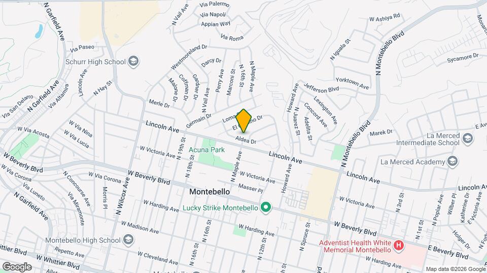 1500 Aldea Dr Map and Location Details