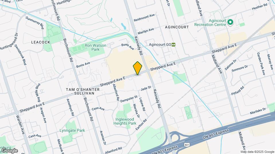 3875 Sheppard Avenue East Map and Location Details