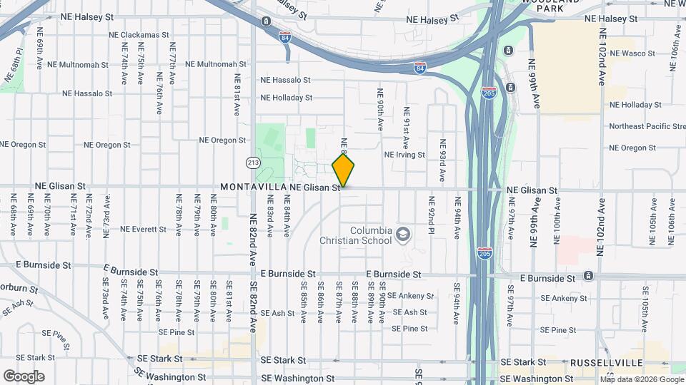 8702 NE Glisan St Map and Location Details