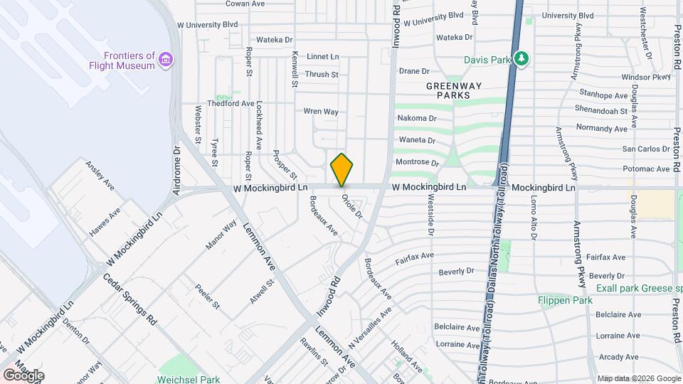 5022 W Mockingbird Ln Map and Location Details