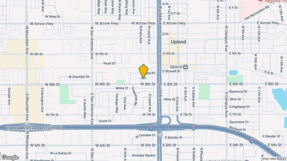 186 S Palm Ave Map and Location Details
