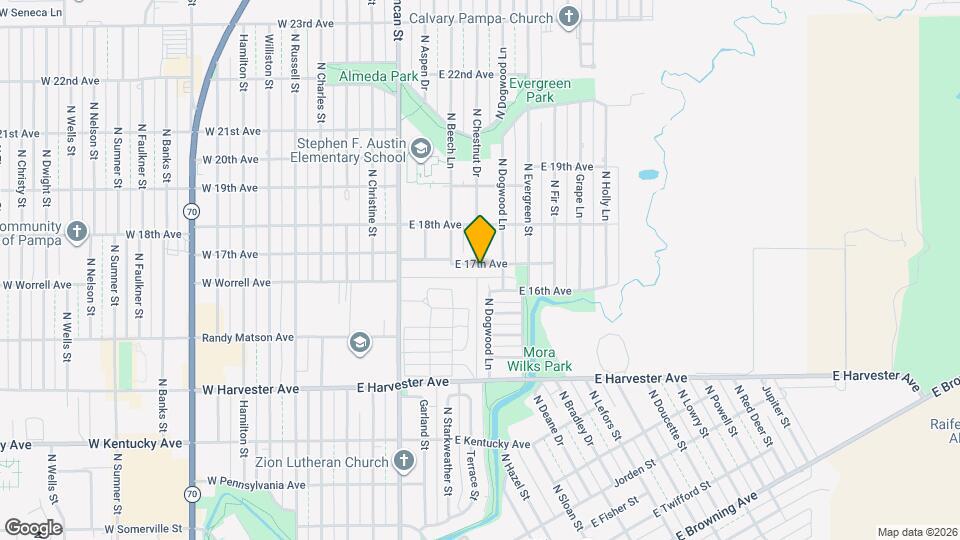 600 E 17th Ave Map and Location Details