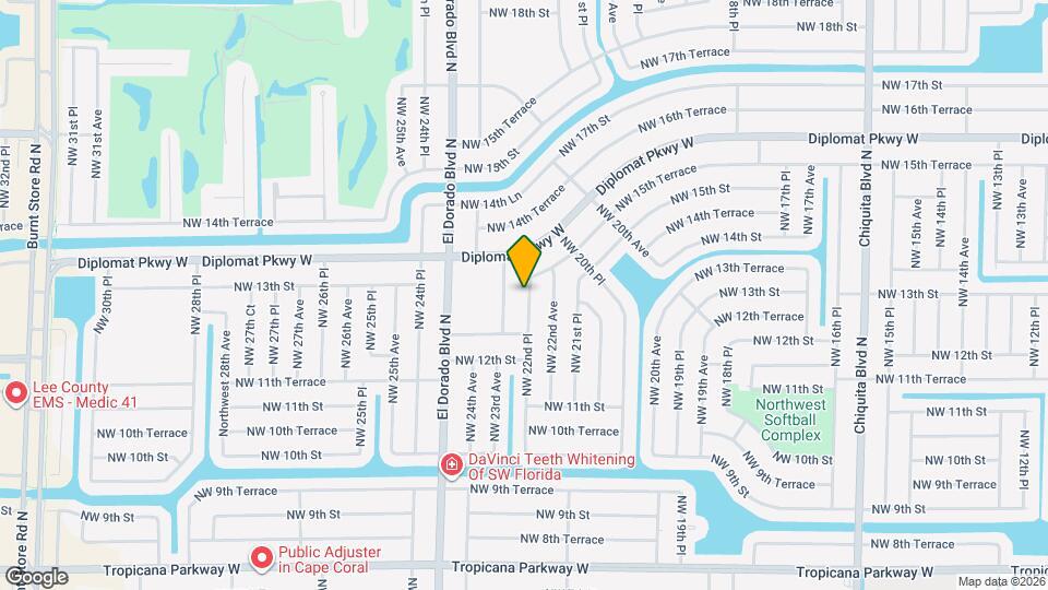 1240 NW 22nd Pl Map and Location Details