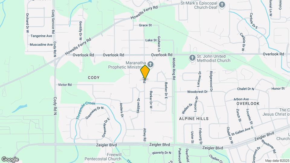 1358-1352 Athey Rd Map and Location Details