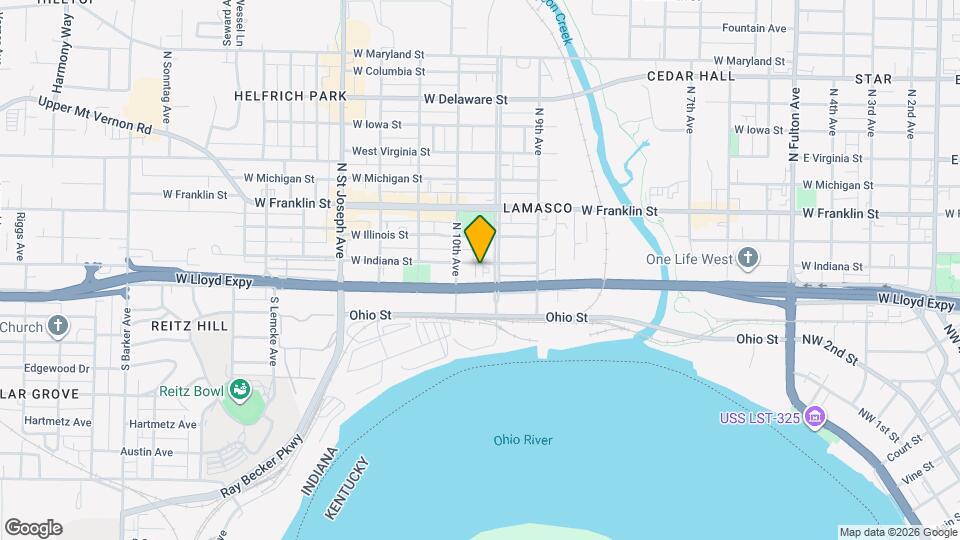 2010 W Indiana St Map and Location Details