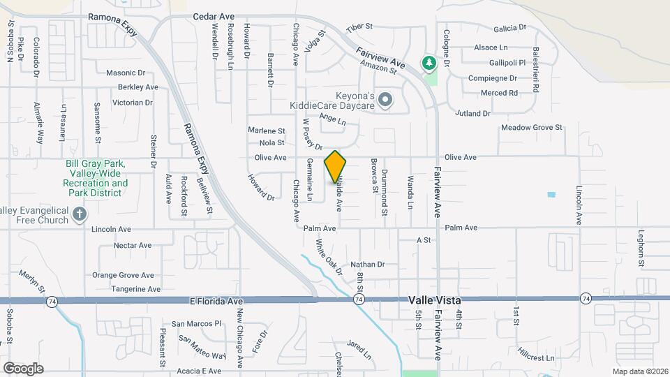 25361 De Waide Ave Map and Location Details