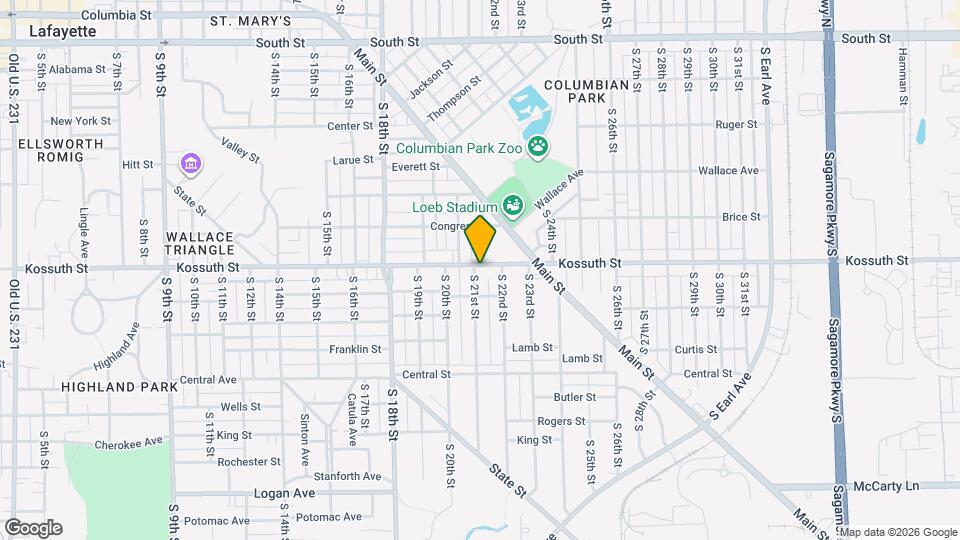 2103 Kossuth St Map and Location Details