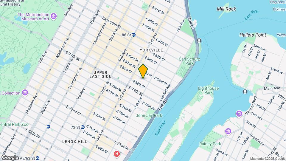 440 E 81st St Map and Location Details