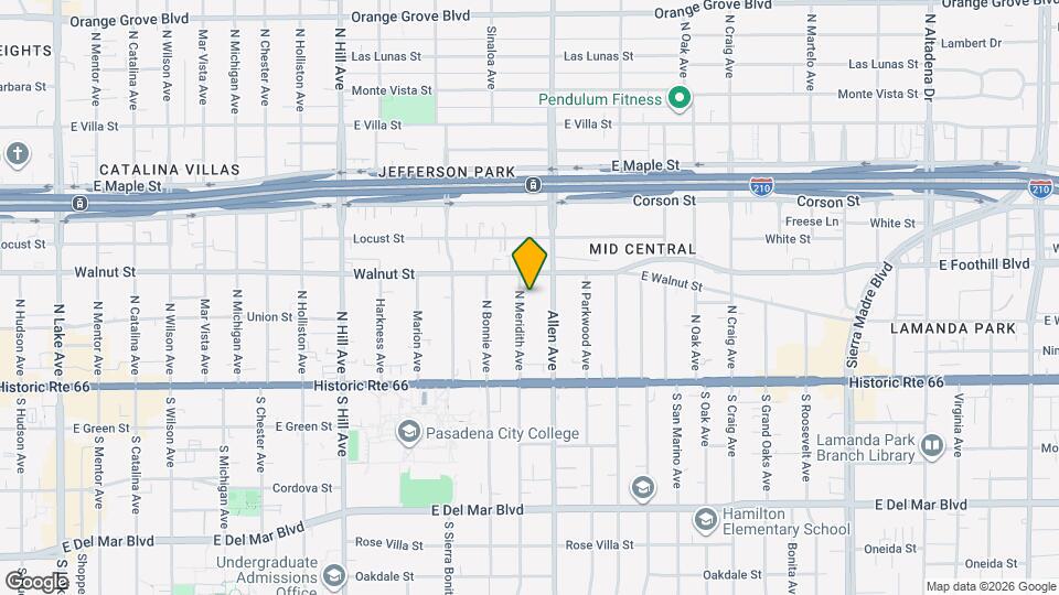 154 N Meridith Ave Mapa y Detalles de la Ubicación