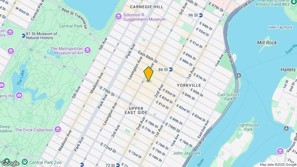 210 E 83rd St Mapa y Detalles de la Ubicación