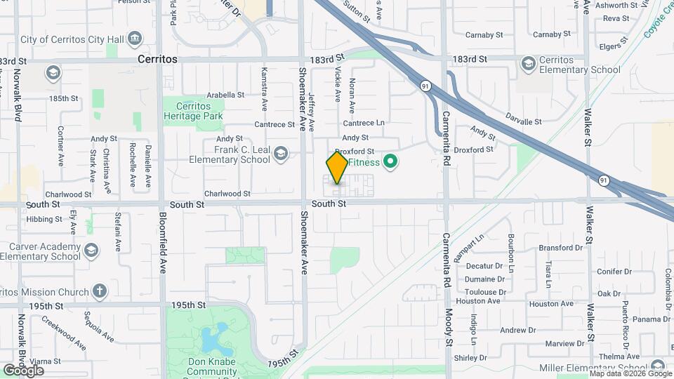 Cerritos Gardens Apartments Map and Location Details
