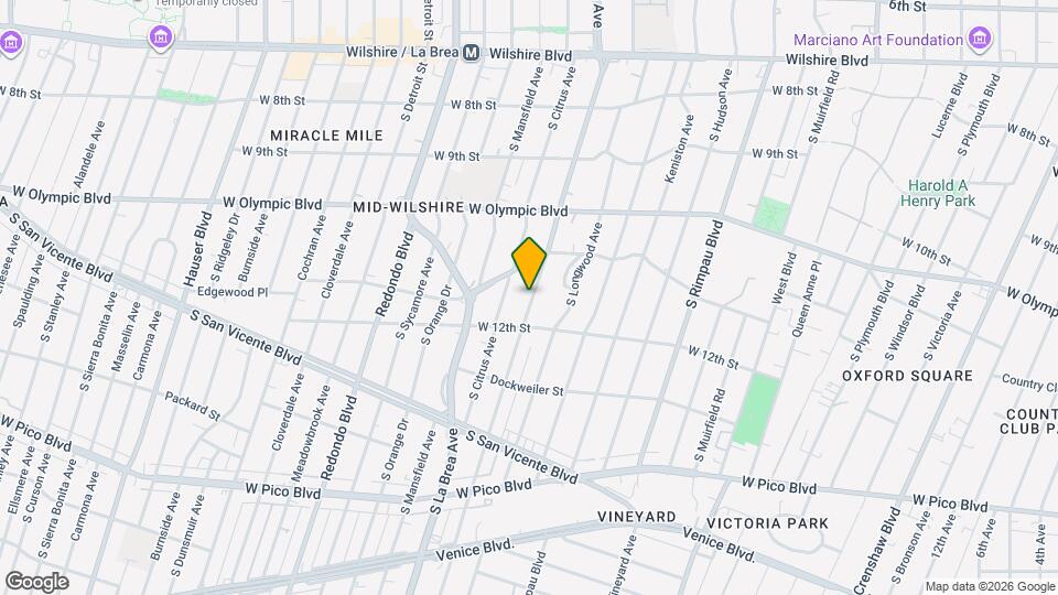 1151 S Highland Ave Map and Location Details