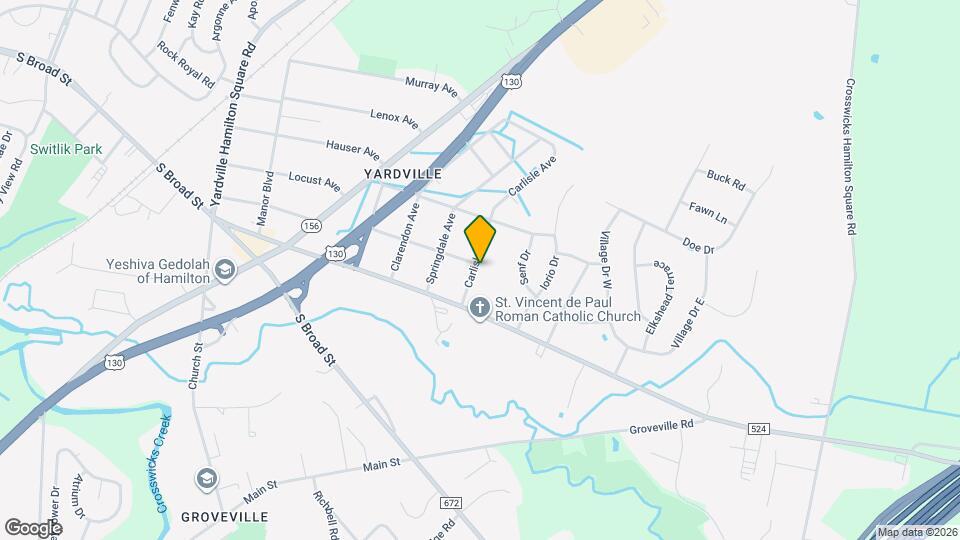 76 Carlisle Ave Map and Location Details