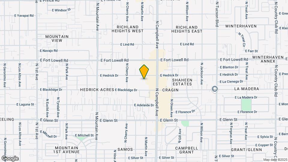 1734 E Hedrick Dr, Unit B Map and Location Details