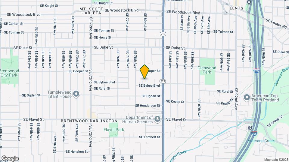 7937 SE Bybee Blvd Map and Location Details
