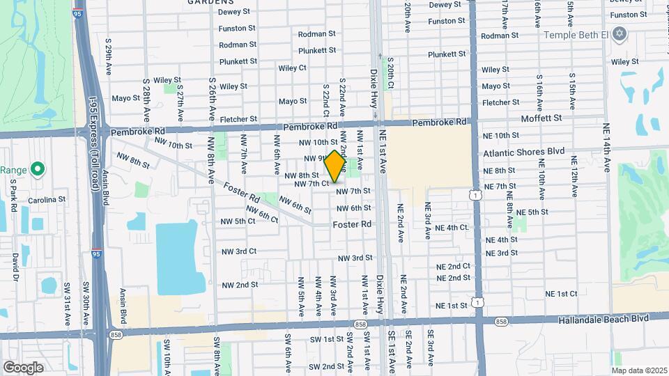 219 NW 7th Ct Map and Location Details