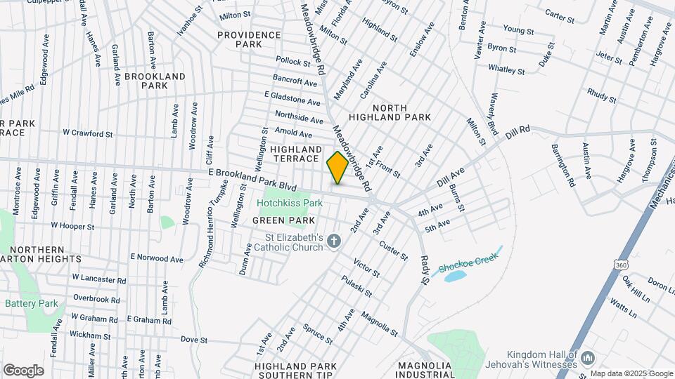 1204 E Brookland Park Blvd, Unit 1 Map and Location Details