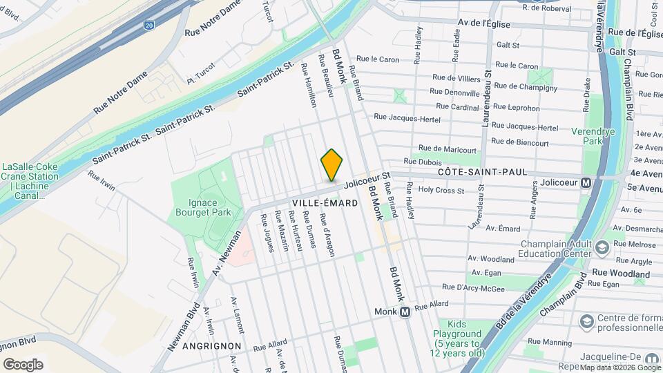 2601 Jolicoeur Rue Map and Location Details