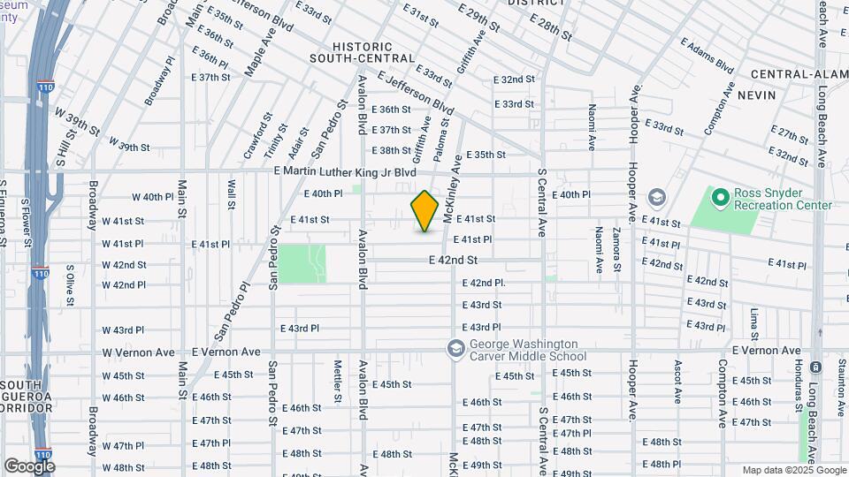 761 E 41st Pl Mapa y Detalles de la Ubicación