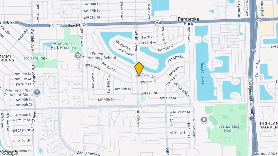 3501 SW 40th Ave Map and Location Details