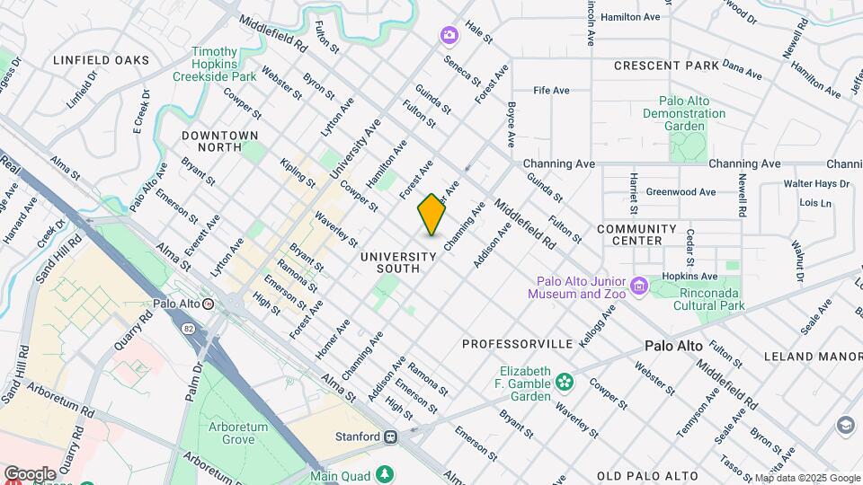 837 Cowper St Map and Location Details