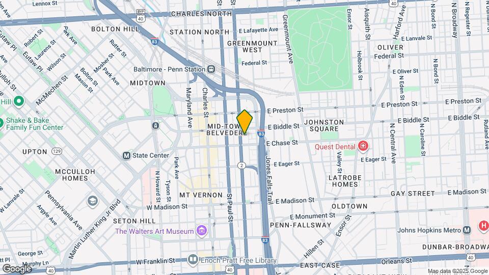 1113 N Calvert St Map and Location Details