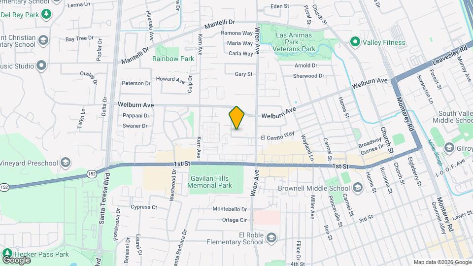 871 El Cerrito Way Map and Location Details