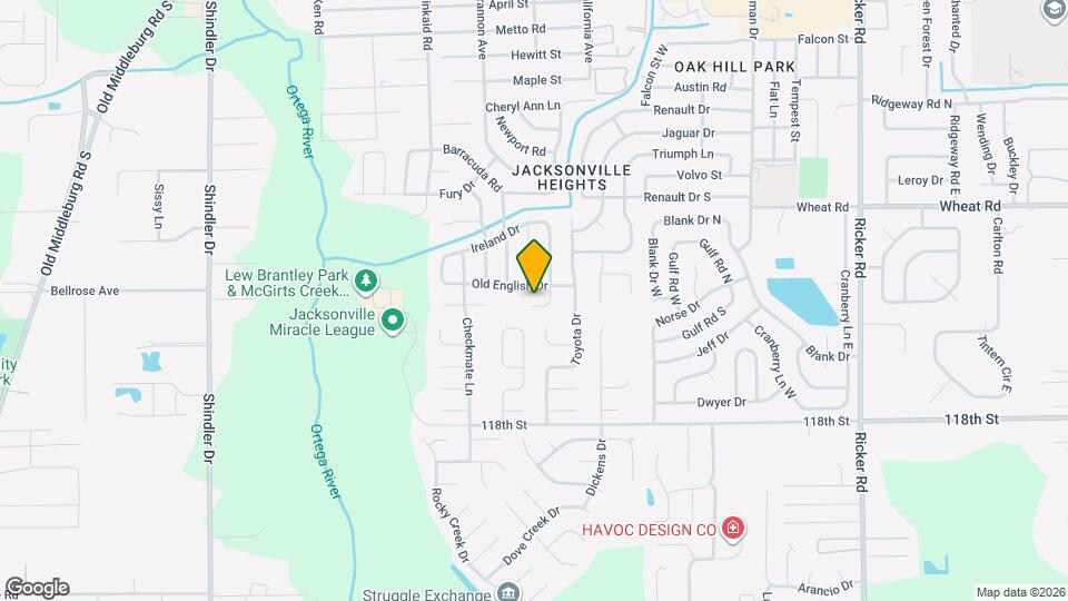 6116 Shakespeare Dr Map and Location Details