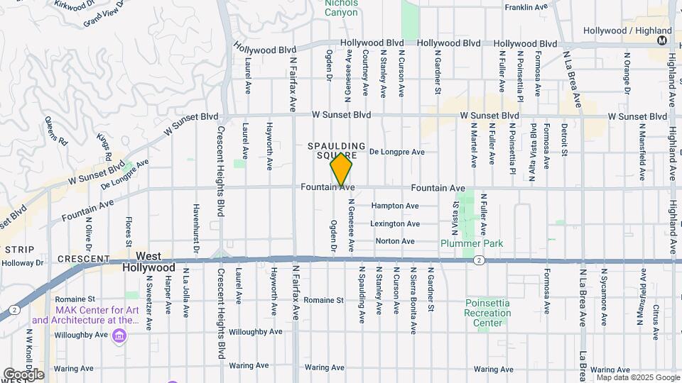 7764 Fountain Ave Map and Location Details
