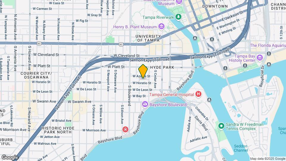 611 W Horatio St Mapa y Detalles de la Ubicación
