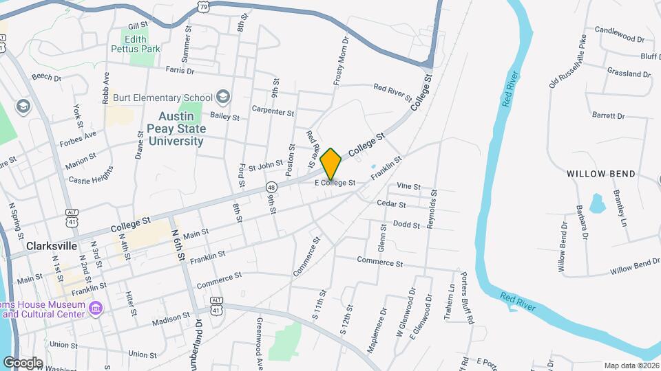 1142 E College St Map and Location Details