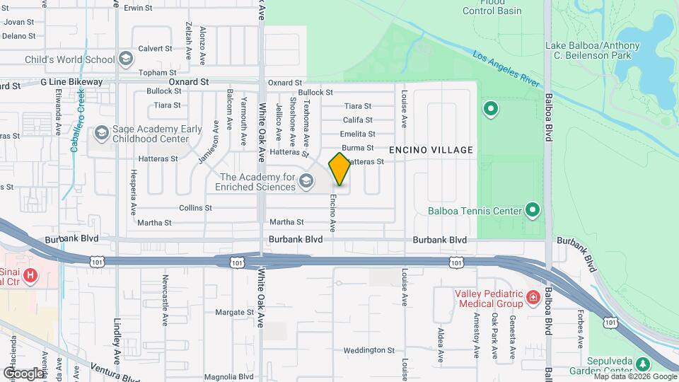 5726 Encino Ave Map and Location Details
