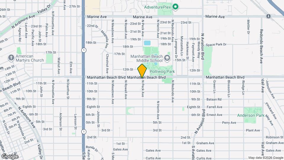 1466 Manhattan Beach Blvd Map and Location Details